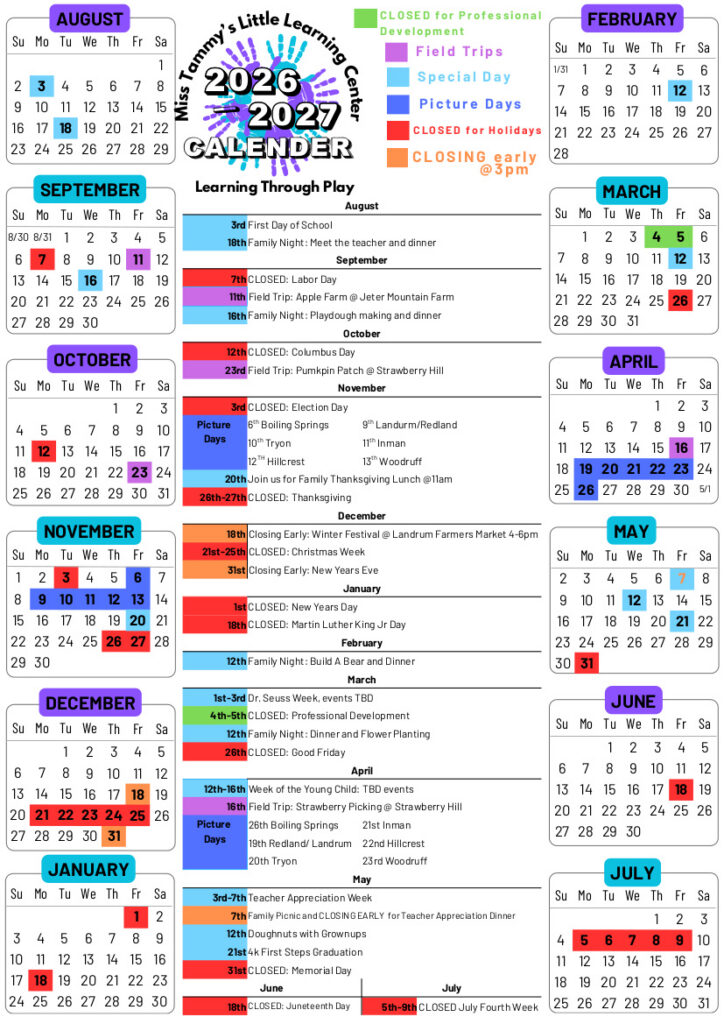 2026-2027 Calendar